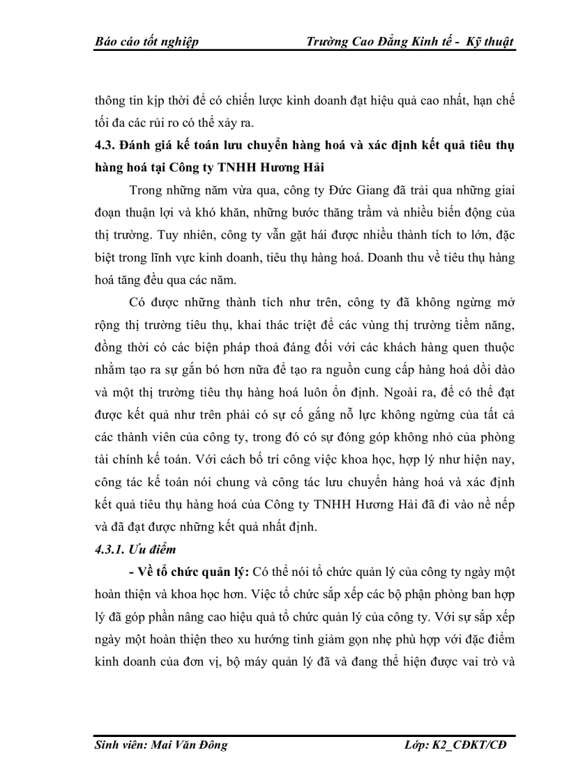 image for page Kế toán lưu chuyển hàng hoá và xác định kết quả tiêu thụ Công ty TNHH Hương Hải