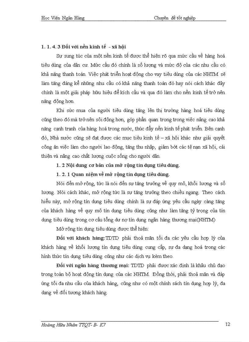 image for page Thực trạng và giải pháp mở rộng tín dụng tiêu dùng tại Ngân hàng thương mại cổ phần kỹ thương Techcombank chi nhánh Thăng Long