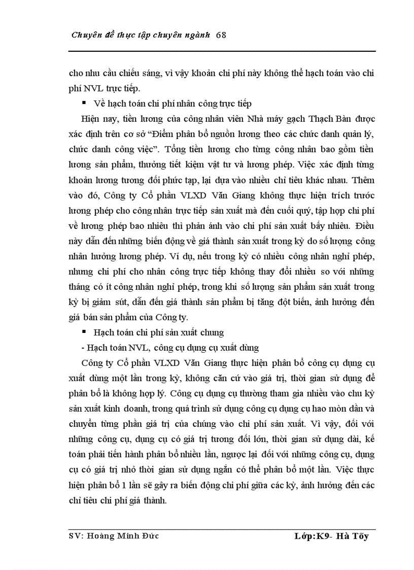 image for page Kế toán chi phí sản xuất và tính giá thành sản phẩm ở Công ty Cổ phần VLXD Văn Giang