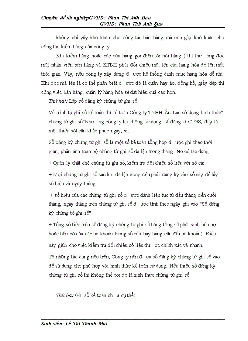 image for page Thực trạng về kế toán bán hàng và xác định kết quả kết quả kinh doanh tại công ty TNHH Thương mại và XNK Âu Lạc.