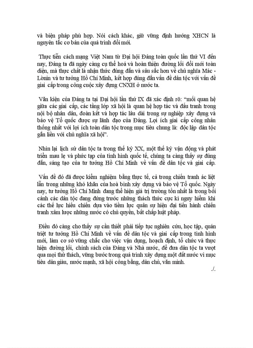 image for page Biện chứng giữa vấn đề dân tộc và giai cấp trong tư tưởng Hồ Chí Minh