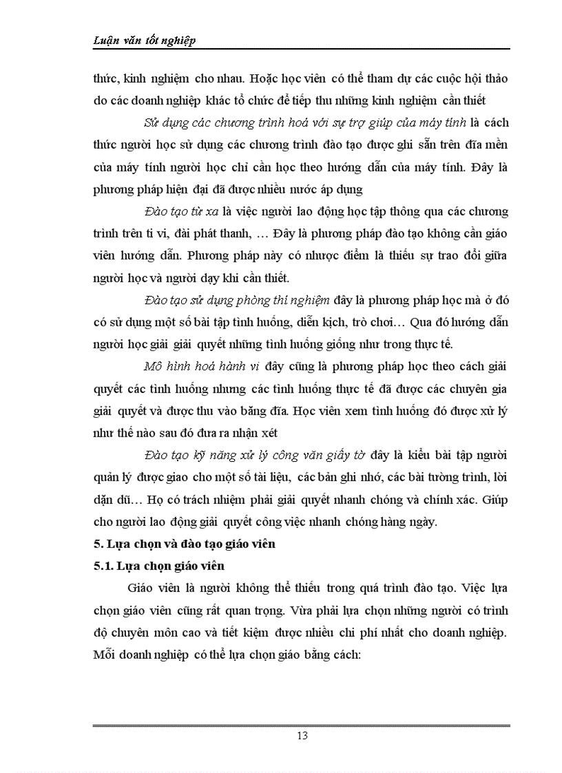 image for page Hoàn thiện công tác đào tạo và phát triển nguồn nhân lực ở công ty cổ phần