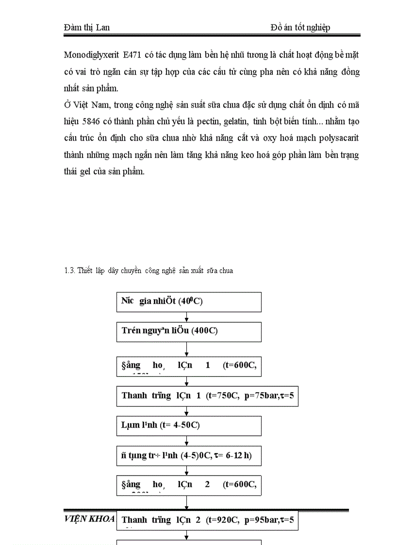 image for page Thiết kế hệ thống lạnh phục vụ dây chuyền sản xuất sữa chua với công xuất 10.000 (Kg/ngày)“.