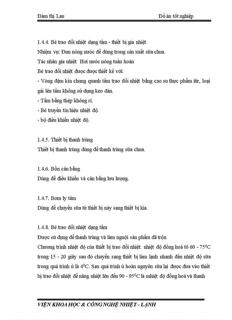 image for page Thiết kế hệ thống lạnh phục vụ dây chuyền sản xuất sữa chua với công xuất 10.000 (Kg/ngày)“.