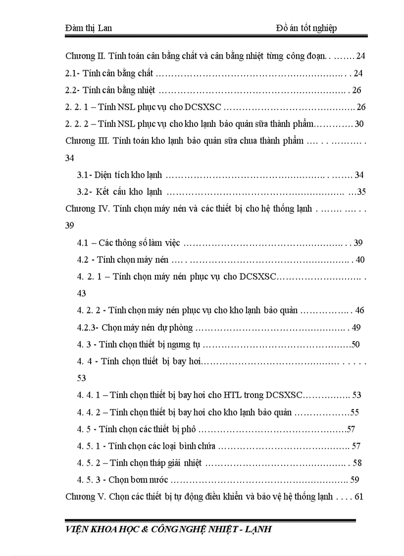 image for page Thiết kế hệ thống lạnh phục vụ dây chuyền sản xuất sữa chua với công xuất 10.000 (Kg/ngày)“.