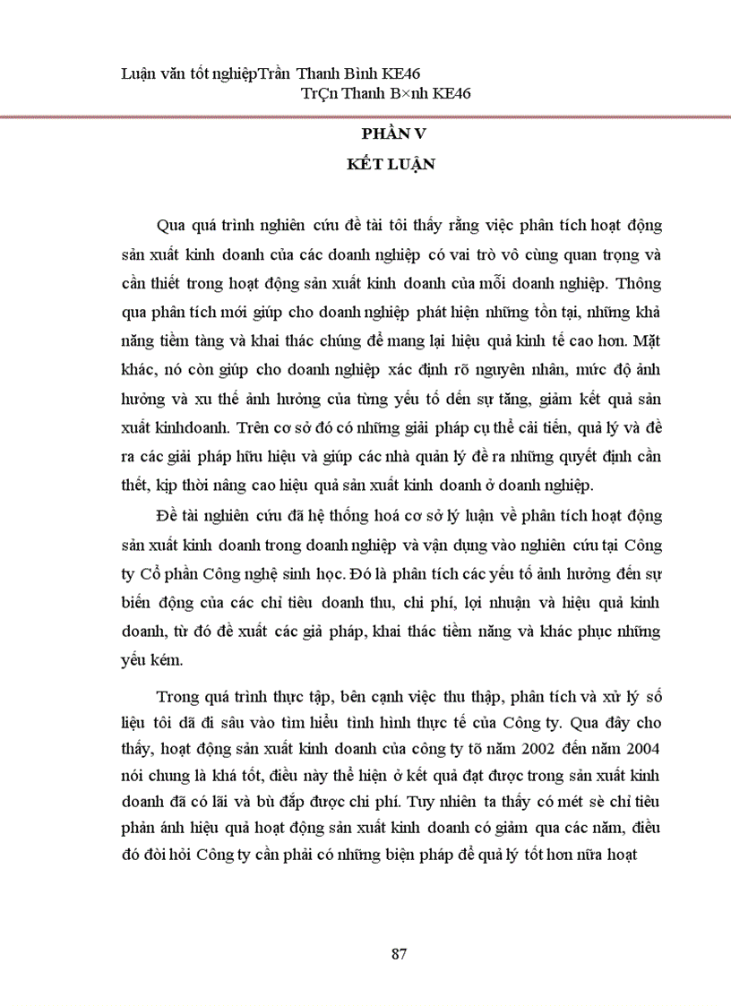 image for page Phân tích hoạt động sản xuất kinh doanh của Công ty cổ phần Công nghệ sinh học