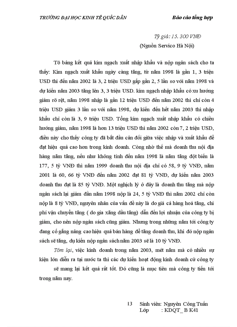 image for page Hoạt động kinh doanh của servico Hà Nội trong những năm vừa qua