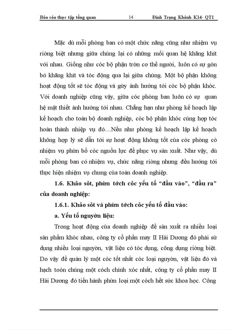 image for page Tổng quan về công ty cổ phần May II Hải Dương