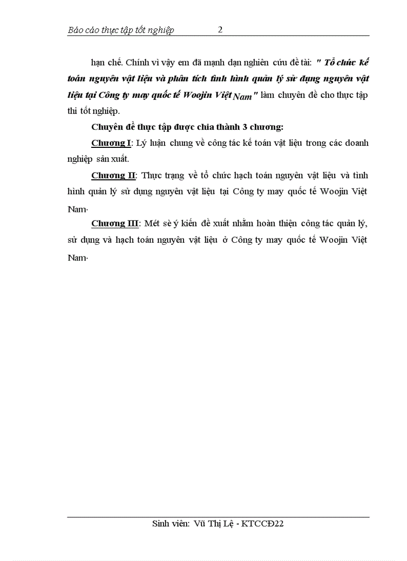 image for page Tổ chức kế toán nguyên vật liệu và phân tích tình hình quản lý sử dụng nguyên vật liệu tại Công ty may quốc tế Woojin Việt Nam