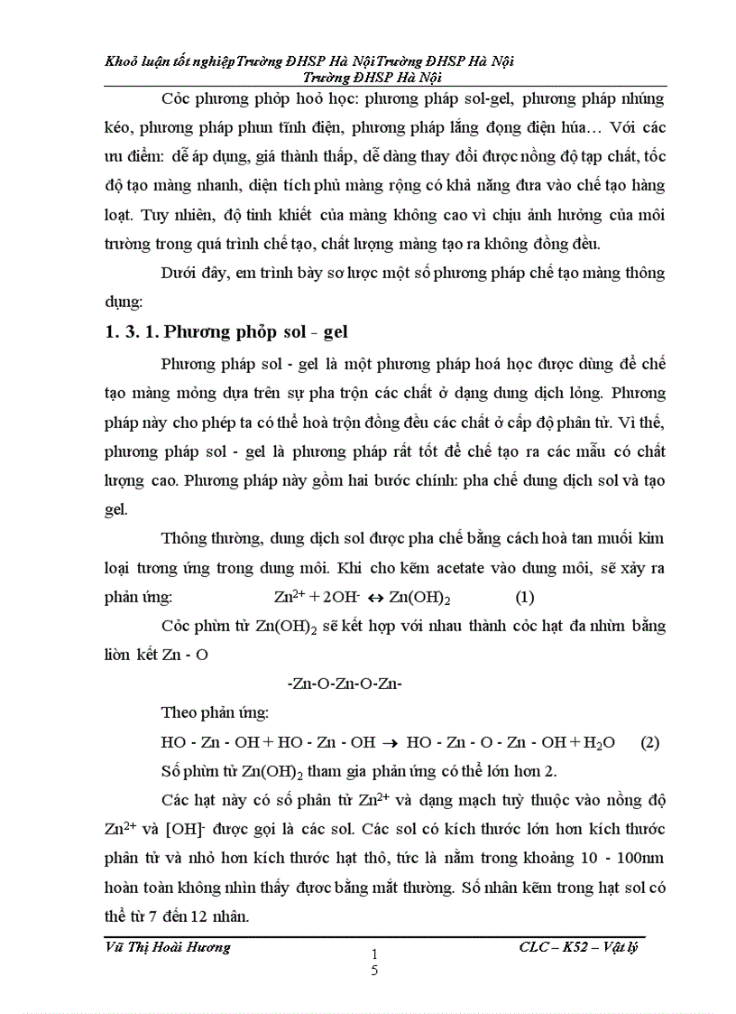 image for page Chế tạo màng mỏng ZnO; ZnO: Co bằng phương pháp phun điện và nghiên cứu cấu trúc, một số tính chất của chúng