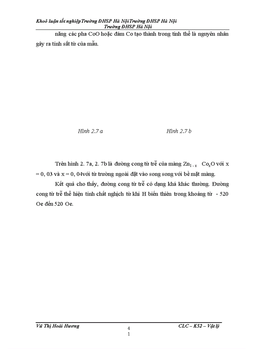 image for page Chế tạo màng mỏng ZnO; ZnO: Co bằng phương pháp phun điện và nghiên cứu cấu trúc, một số tính chất của chúng