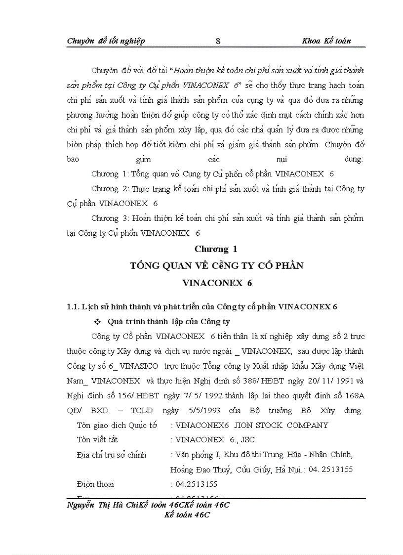 image for page Hoàn thiện kế toán chi phí sản xuất và tính giá thành sản phẩm tại công ty cổ phần vinaconex