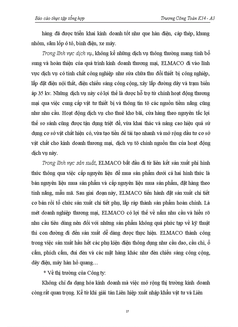 image for page Hoạt động của công ty vật liệu điện và dụng cụ cơ khí Elmaco.