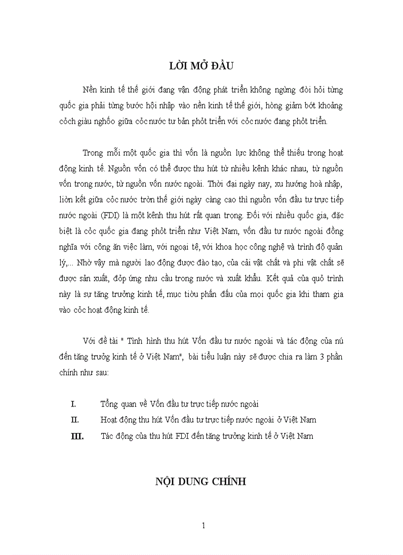 image for page Tình hình thu hút Vốn đầu tư nước ngoài và tác động của nó đến tăng trưởg kinh tế ở Việt Nam