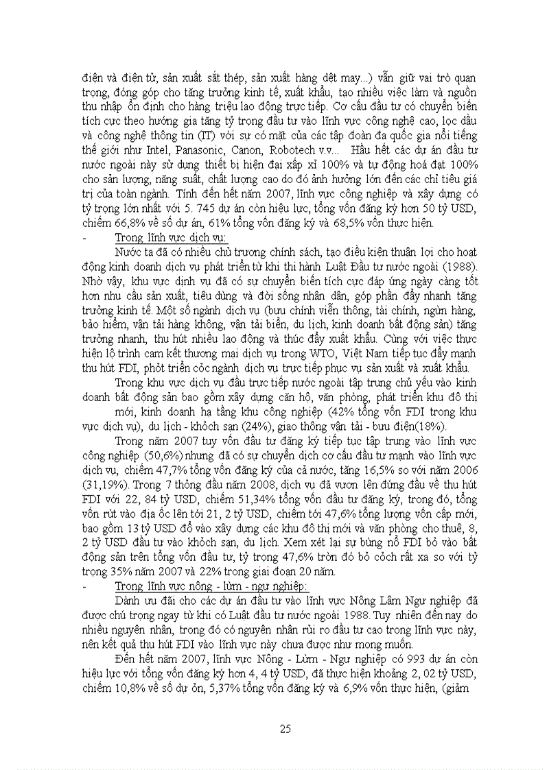 image for page Tình hình thu hút Vốn đầu tư nước ngoài và tác động của nó đến tăng trưởg kinh tế ở Việt Nam