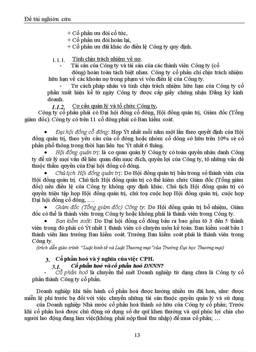 image for page Lý luận chung về cổ phần hóa trong DNNN