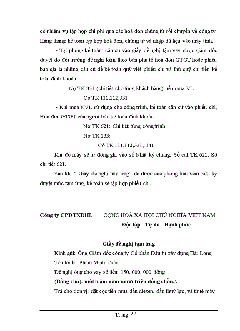image for page Hoàn thiện kế toán chi phí sản xuất và tính giá thành sản phẩm xây lắp tại Cụng ty Cổ phần Đầu tư xõy dựng Hải Long