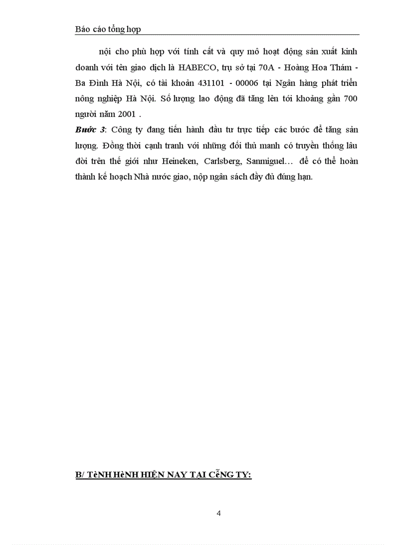 image for page Phương hướng phát triển của Công ty Bia Hà Nội trong thời gian tới cùng những cơ hội và thách thức