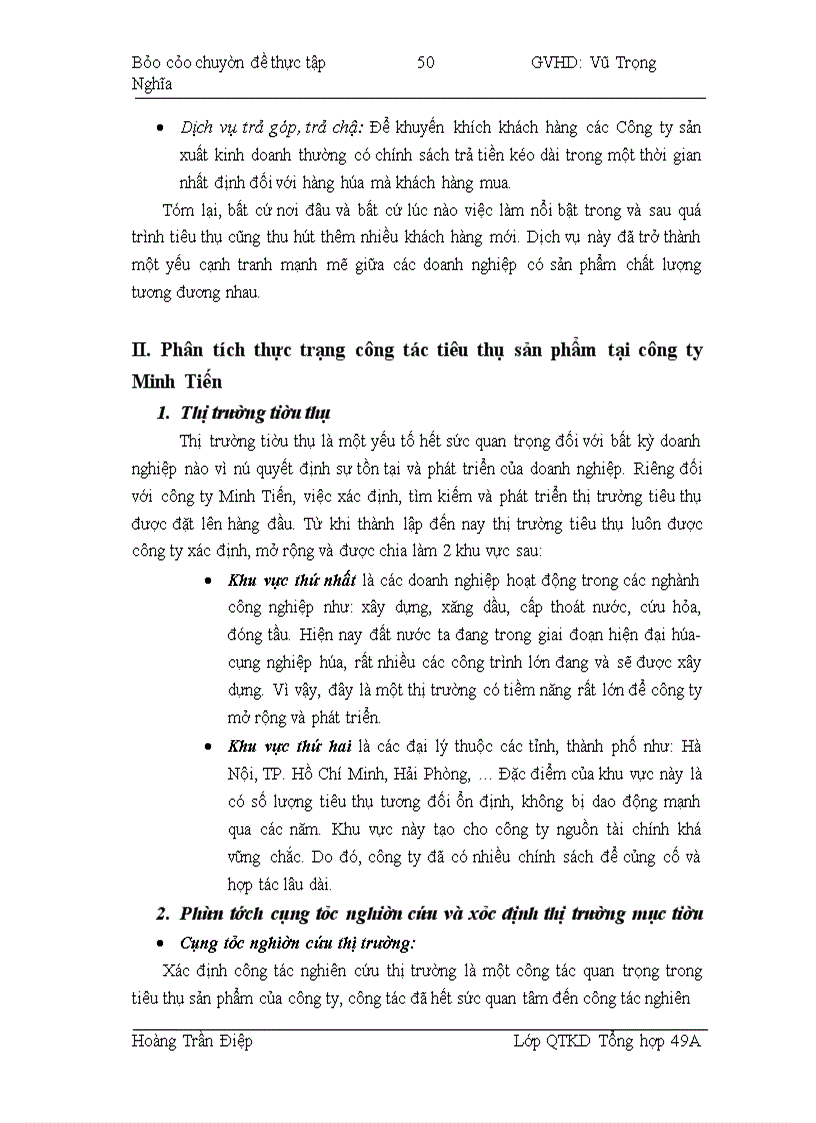 image for page Nâng cao hiệu quả tiêu thụ sản phẩm của Công ty TNHH Thương Mại Minh Tiến