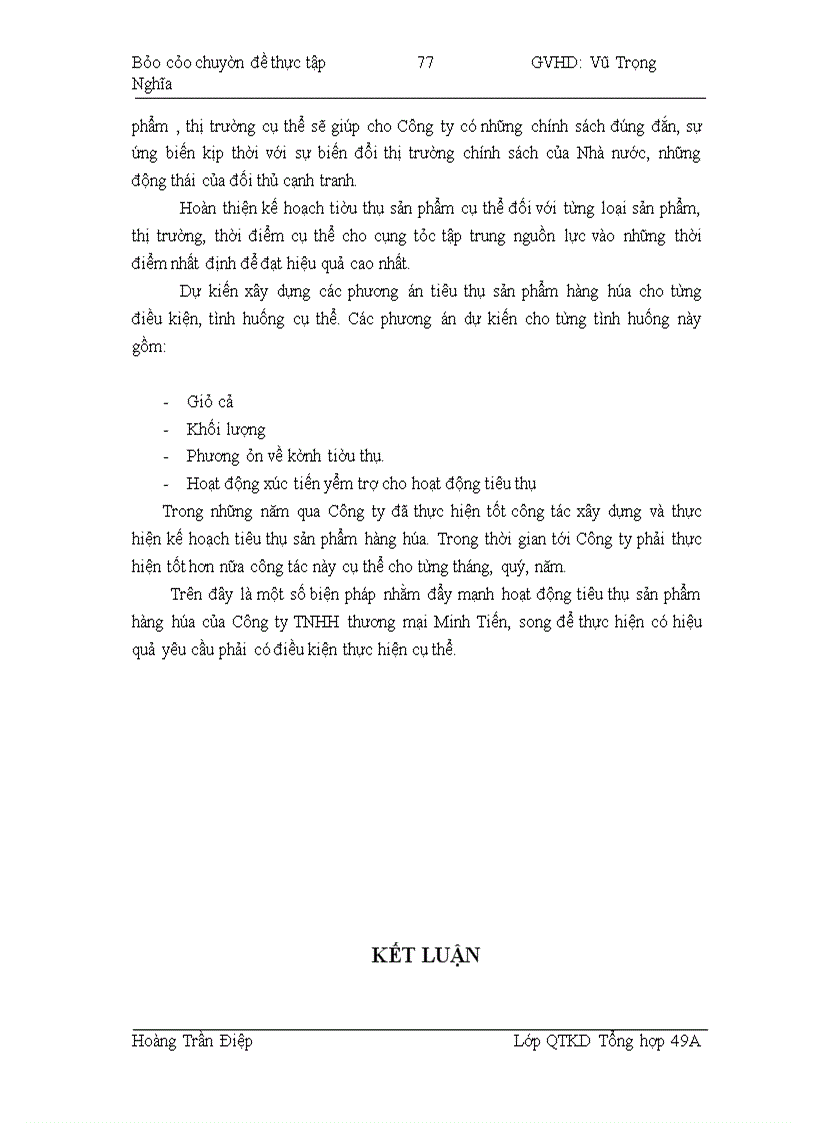 image for page Nâng cao hiệu quả tiêu thụ sản phẩm của Công ty TNHH Thương Mại Minh Tiến