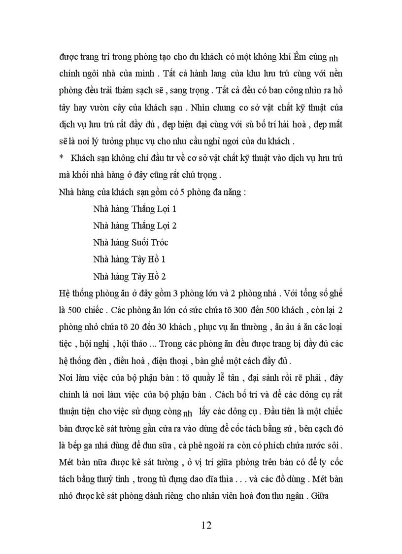 image for page Nghiệp vụ phục vụ buồng tại khách sạn Thắng Lợi