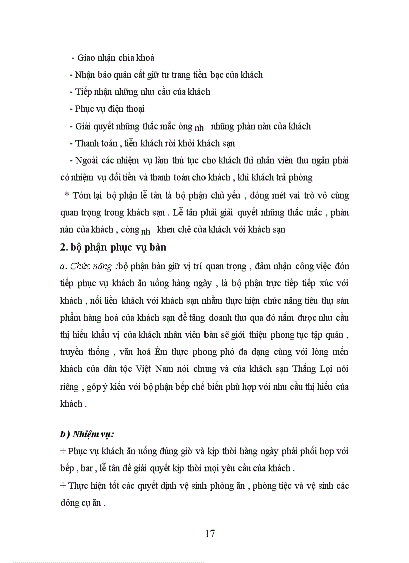 image for page Nghiệp vụ phục vụ buồng tại khách sạn Thắng Lợi