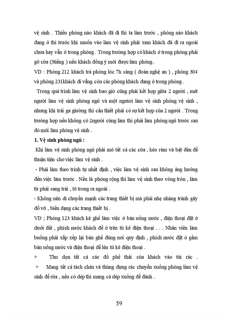 image for page Nghiệp vụ phục vụ buồng tại khách sạn Thắng Lợi