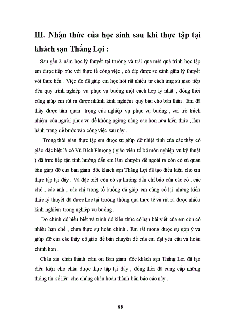 image for page Nghiệp vụ phục vụ buồng tại khách sạn Thắng Lợi