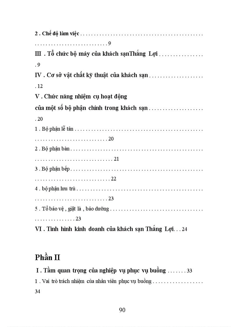 image for page Nghiệp vụ phục vụ buồng tại khách sạn Thắng Lợi