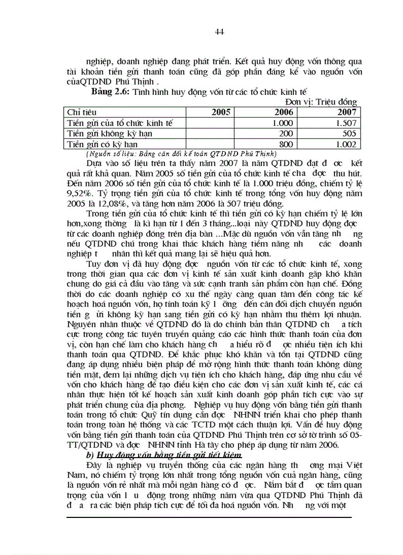 image for page Giải pháp nhằm nâng cao hiệu quả công tác kế toán huy động vốn tại QTDND Phú Thịnh - Tỉnh Hà tây