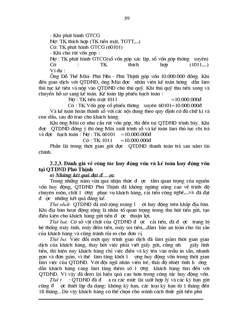 image for page Giải pháp nhằm nâng cao hiệu quả công tác kế toán huy động vốn tại QTDND Phú Thịnh - Tỉnh Hà tây