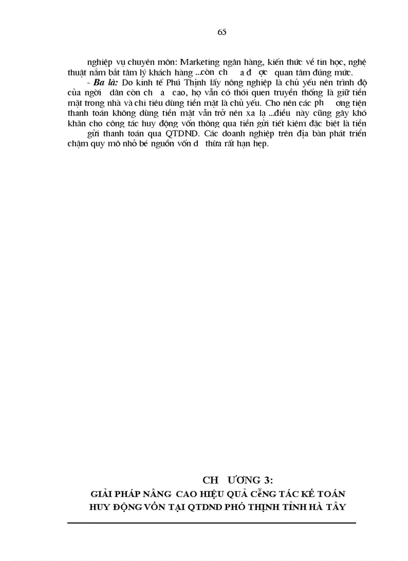 image for page Giải pháp nhằm nâng cao hiệu quả công tác kế toán huy động vốn tại QTDND Phú Thịnh - Tỉnh Hà tây