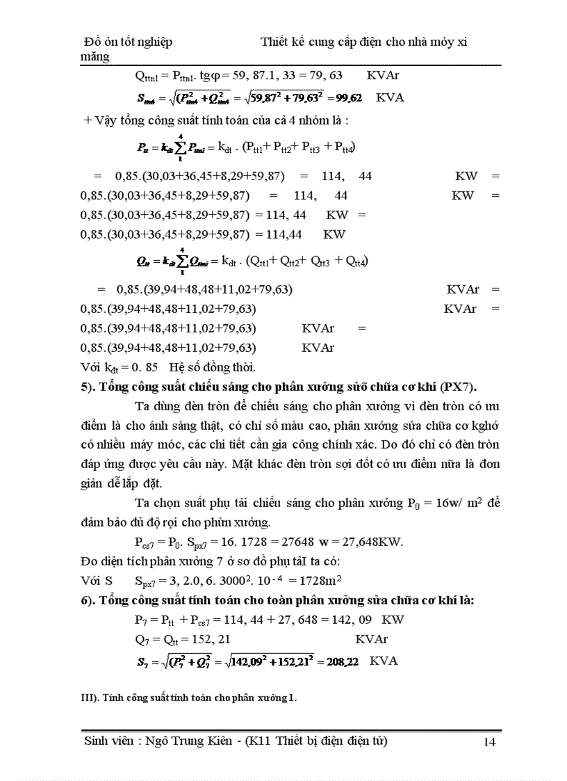 image for page Thiết kế cung cấp điện cho nhà máy xi măng