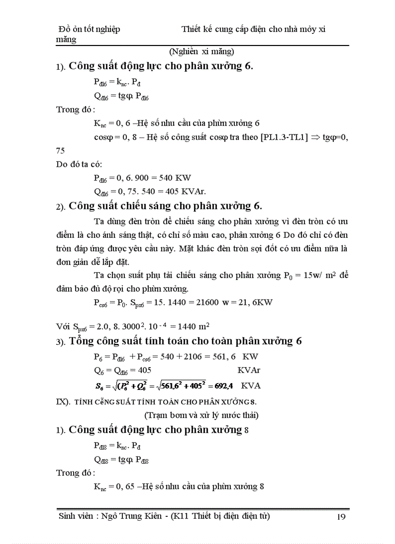 image for page Thiết kế cung cấp điện cho nhà máy xi măng