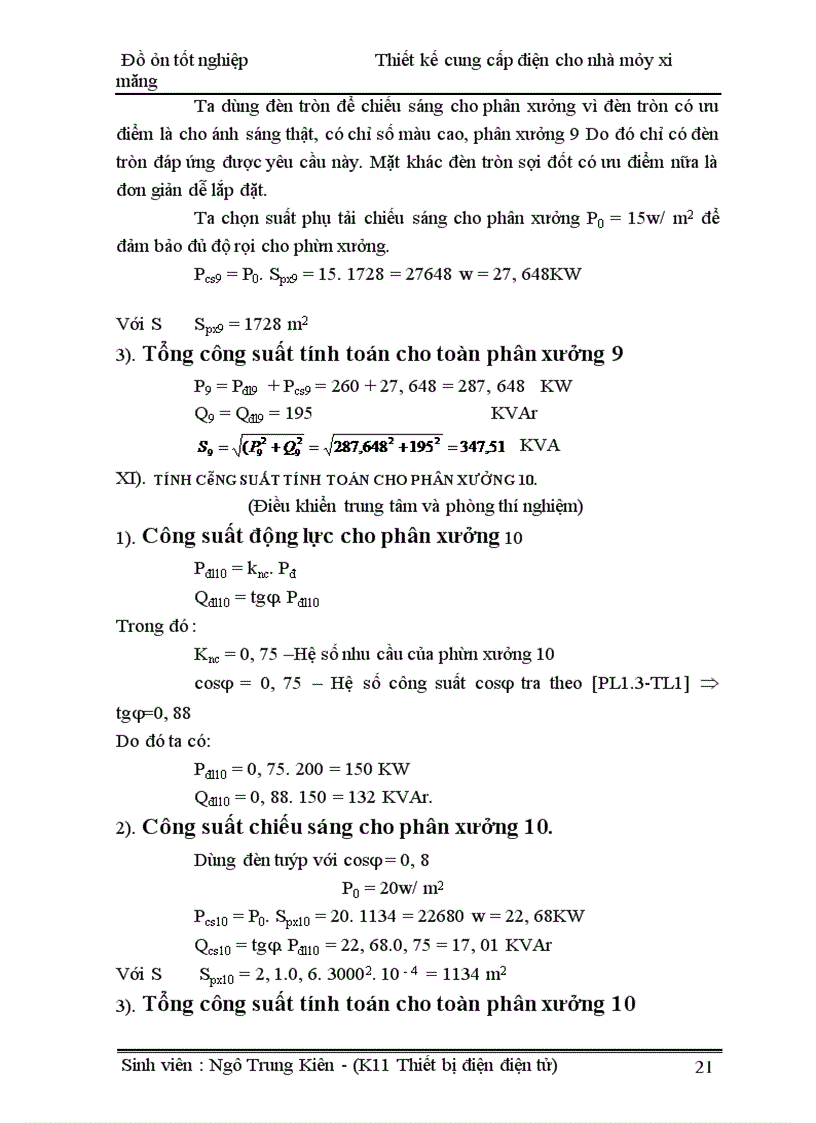image for page Thiết kế cung cấp điện cho nhà máy xi măng