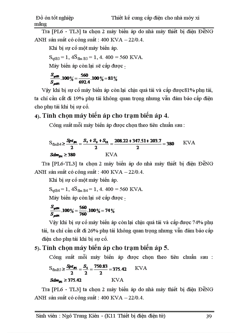 image for page Thiết kế cung cấp điện cho nhà máy xi măng