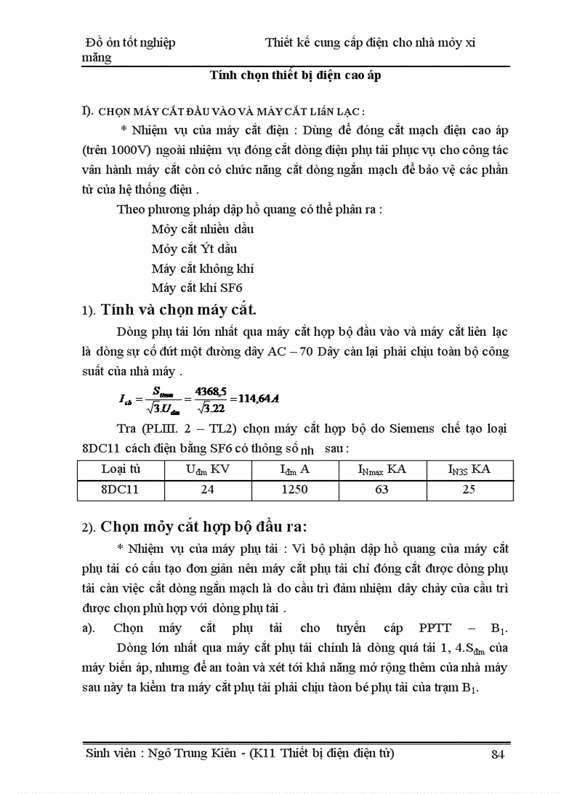 image for page Thiết kế cung cấp điện cho nhà máy xi măng