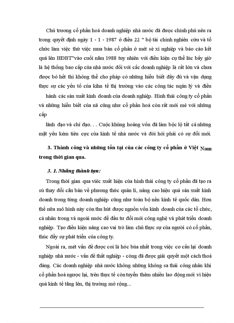 image for page Thực trạng các công ty cổ phần và tình hình cổ phần hoá doanh ngiệp nhà nước ở Việt Nam hiện nay