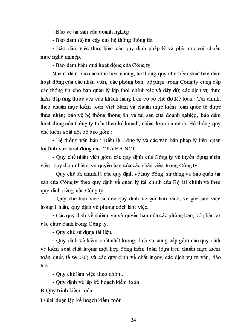 image for page Thủ tục phân tích trong quá trình kiểm toán báo cáo tài chính các doanh nghiệp của Công ty CPA Hà Nội