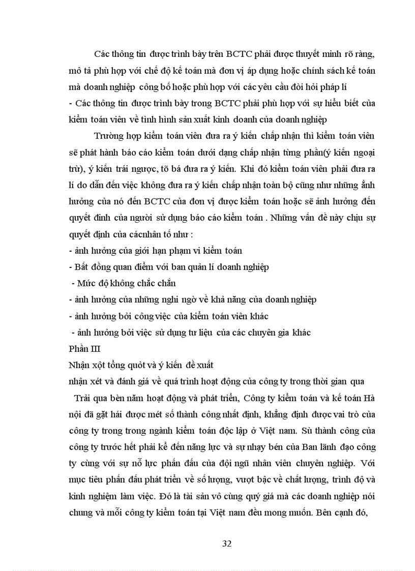 image for page Thủ tục phân tích trong quá trình kiểm toán báo cáo tài chính các doanh nghiệp của Công ty CPA Hà Nội