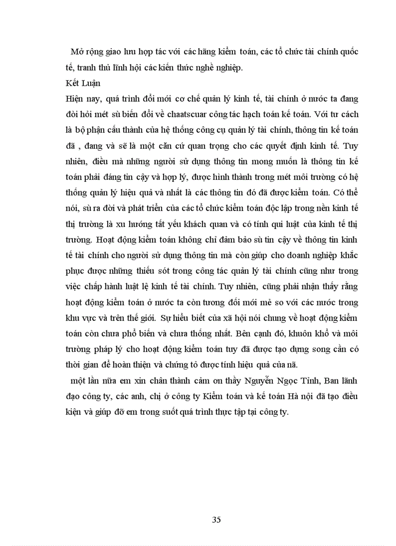 image for page Thủ tục phân tích trong quá trình kiểm toán báo cáo tài chính các doanh nghiệp của Công ty CPA Hà Nội