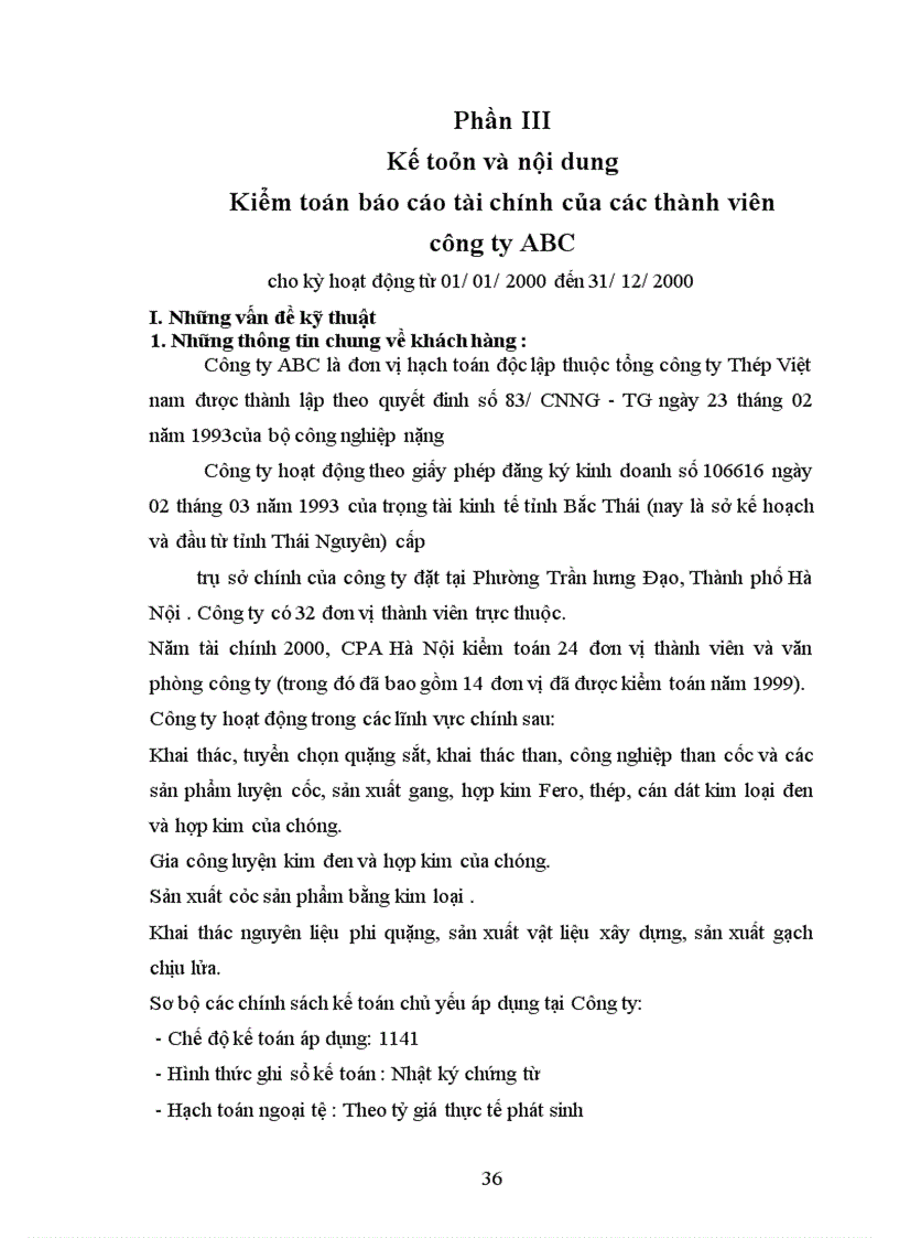 image for page Thủ tục phân tích trong quá trình kiểm toán báo cáo tài chính các doanh nghiệp của Công ty CPA Hà Nội