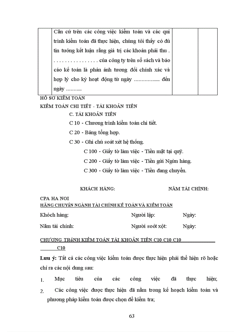 image for page Thủ tục phân tích trong quá trình kiểm toán báo cáo tài chính các doanh nghiệp của Công ty CPA Hà Nội
