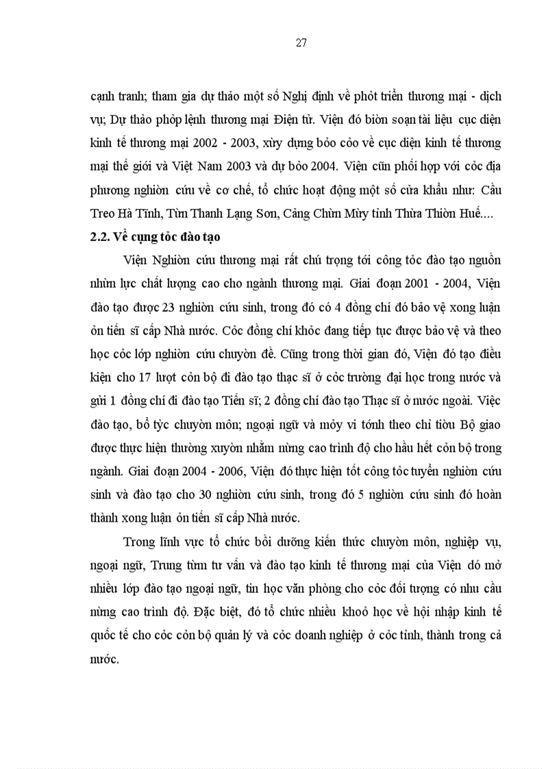 image for page Hoạt động của Viện Nghiên Cứu Thương Mại trong thời gian gần đây