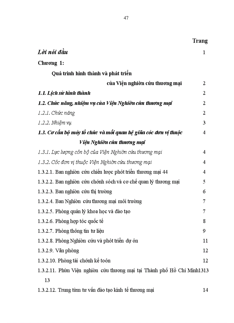 image for page Hoạt động của Viện Nghiên Cứu Thương Mại trong thời gian gần đây