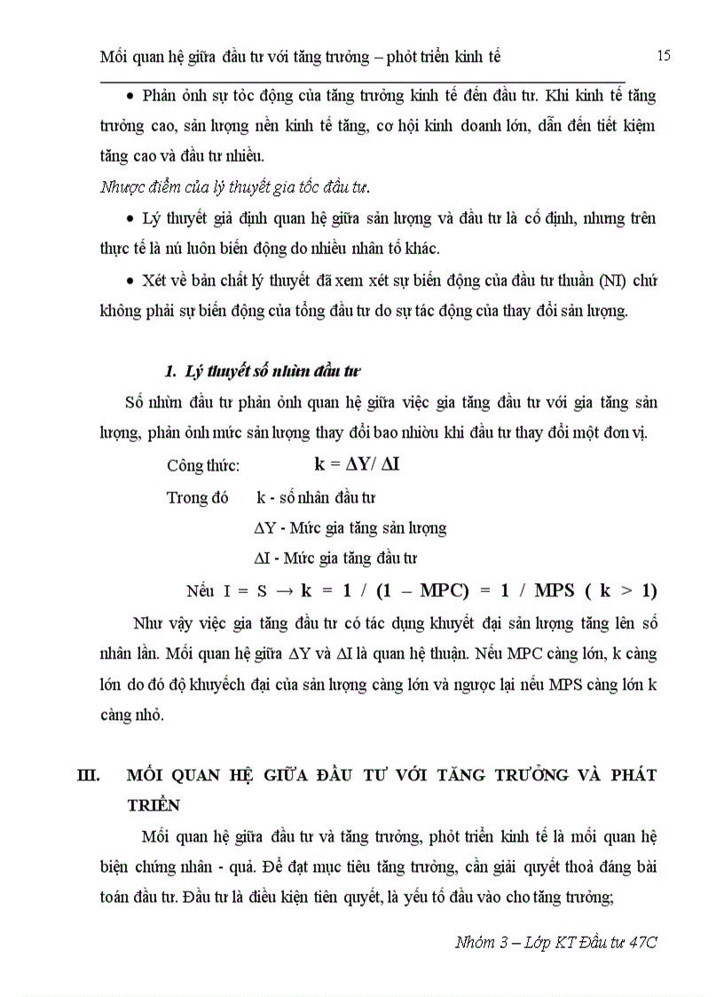 image for page Mối quan hệ tác động qua lại giữa đầu tư và tăng trưởng - phát triển kinh tế