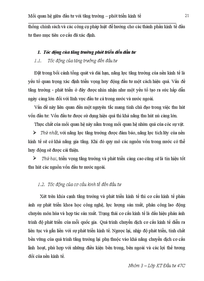 image for page Mối quan hệ tác động qua lại giữa đầu tư và tăng trưởng - phát triển kinh tế