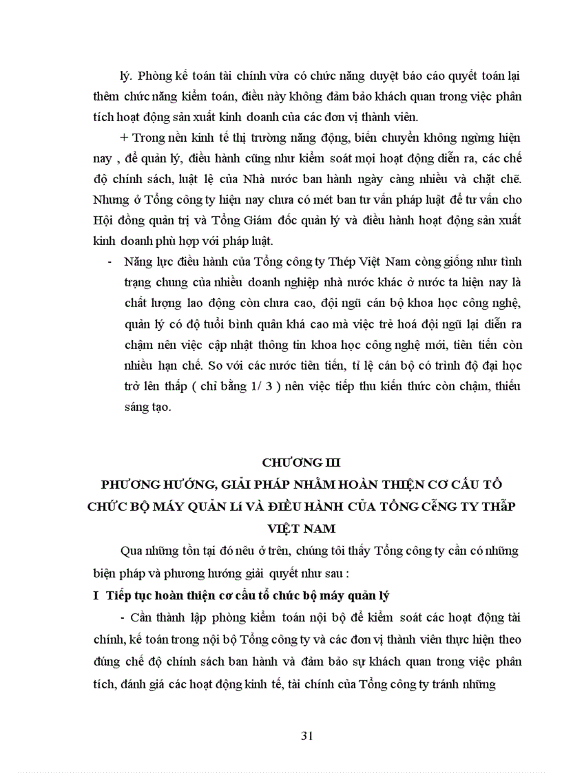 image for page Hoàn thiện một bước cơ cấu tổ chức bộ máy quản lý và điều hành của Tổng công ty Thép Việt Nam