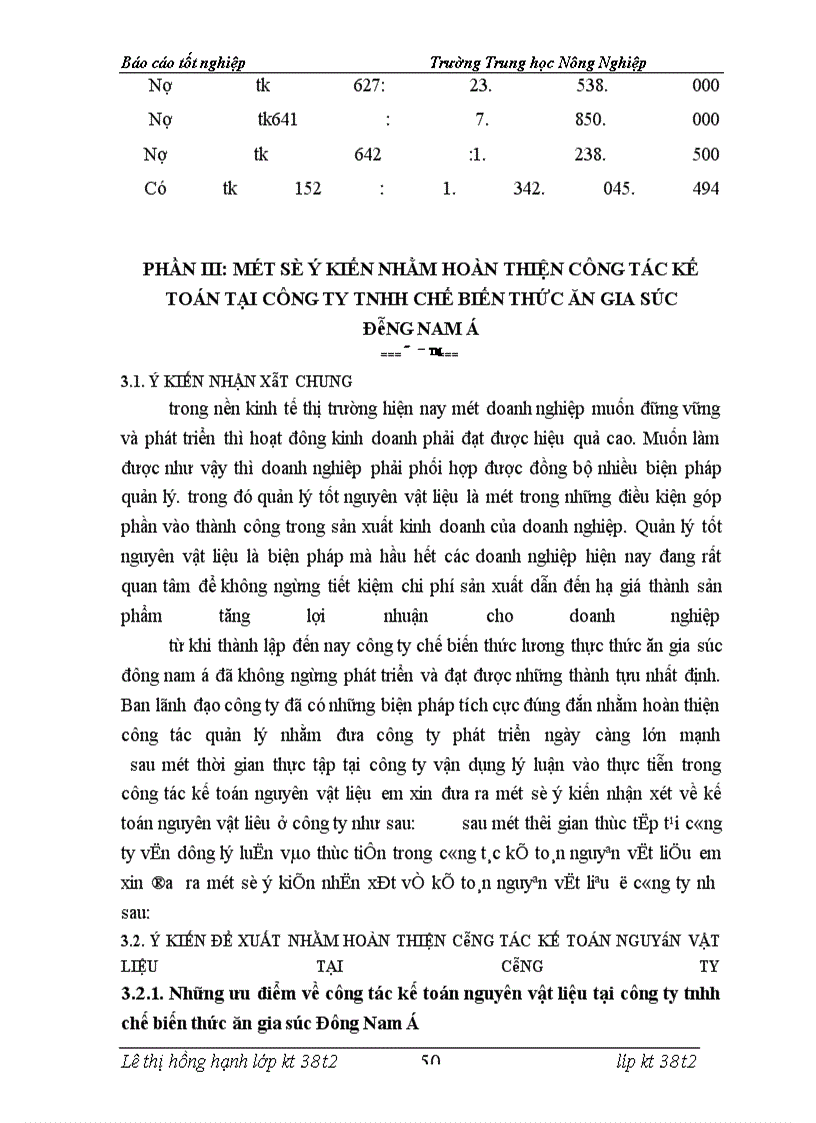 image for page Tổ chức kế toán nguyên vật liệu ở công ty tnhh chế biến thức ăn gia súc đông nam á