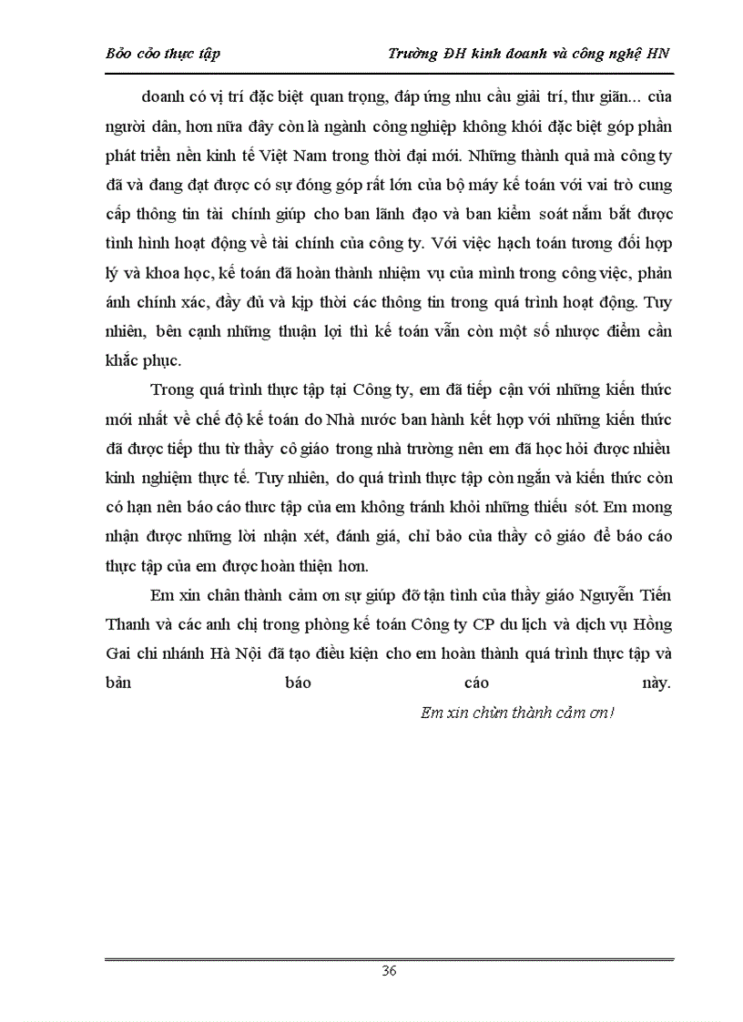 image for page Tình hình tổ chức bộ máy kế toán và công tác kế toán tại Công ty cổ phần du lịch và dịch vụ Hồng Gai chi nhánh Hà Nội